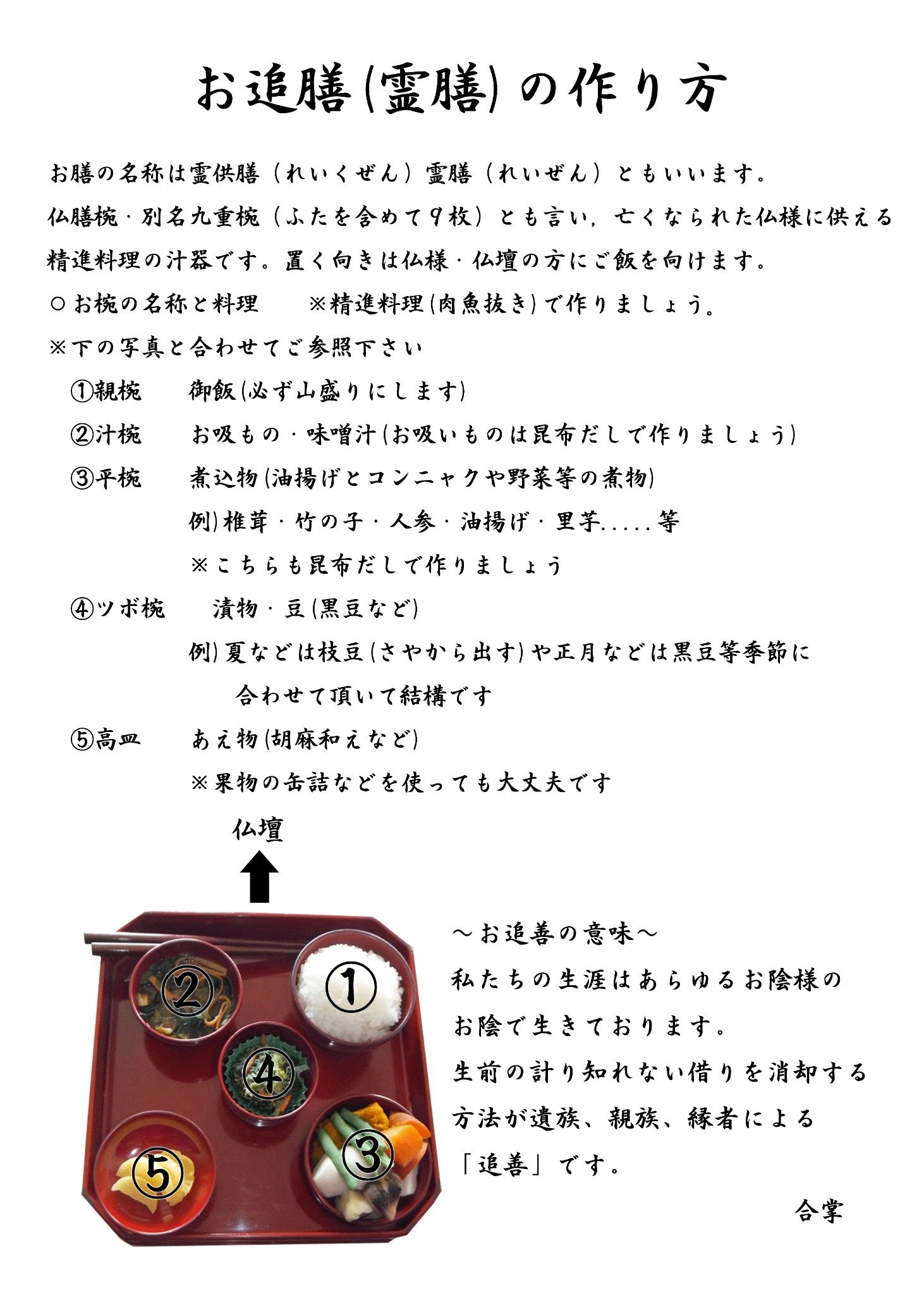 追善の案内